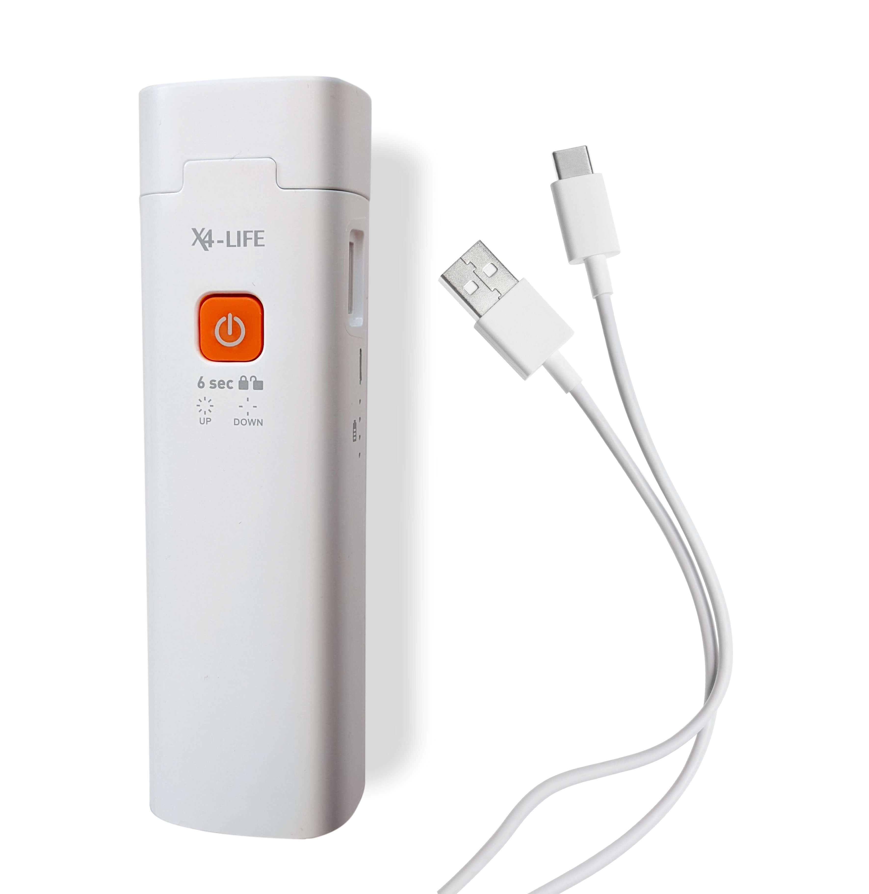 X4-LIFE LED Taschenlampe, Powerbank 3000mAh, Tischleuchte, Leselampe, Handyhalterung, Dimmbar, USB-Ausgang, USB-C-Eingang, 3 Watt