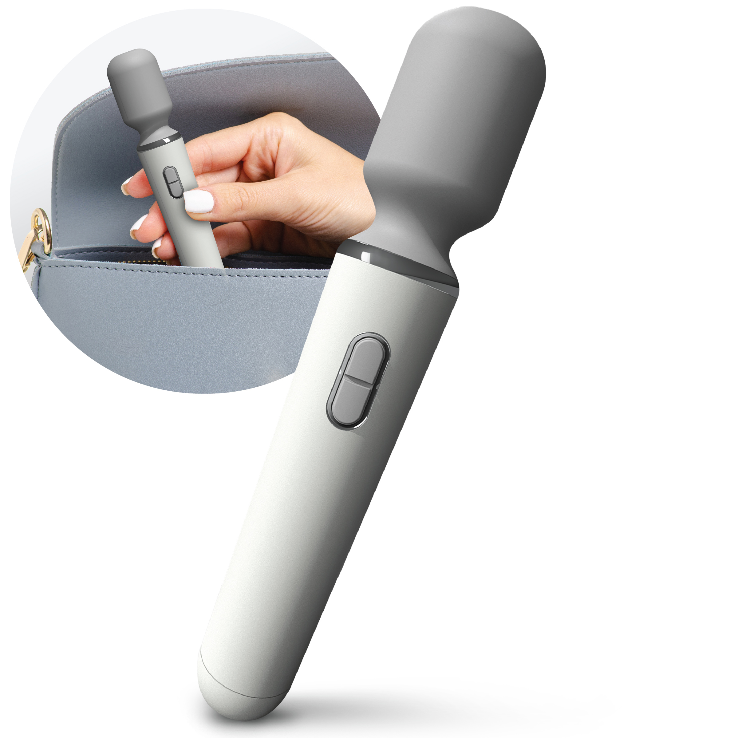 Sharper Image Massagestab Mini, Vibrator, Handmassagegerät Ganzkörper, elektrisch, Kompakte Größe, Stimulation der Haut, Wiederaufladbar, 4 Vibrationseinstellungen