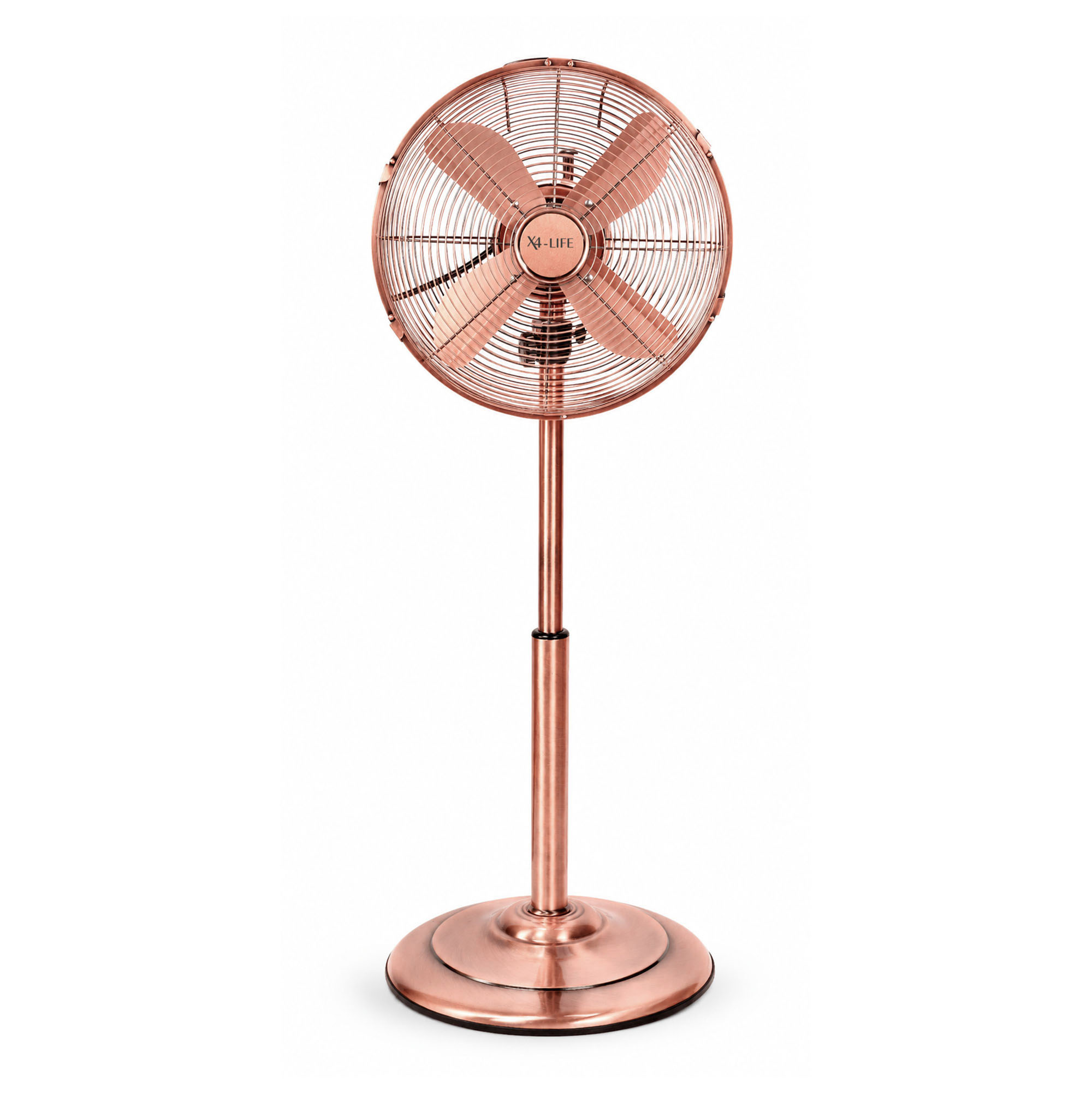 Standventilator 16 Zoll Copper Air / Kupfer-Optik, 45 W, höhenverstellbar mit Oszillation, Gitterdurchmesser 45 cm