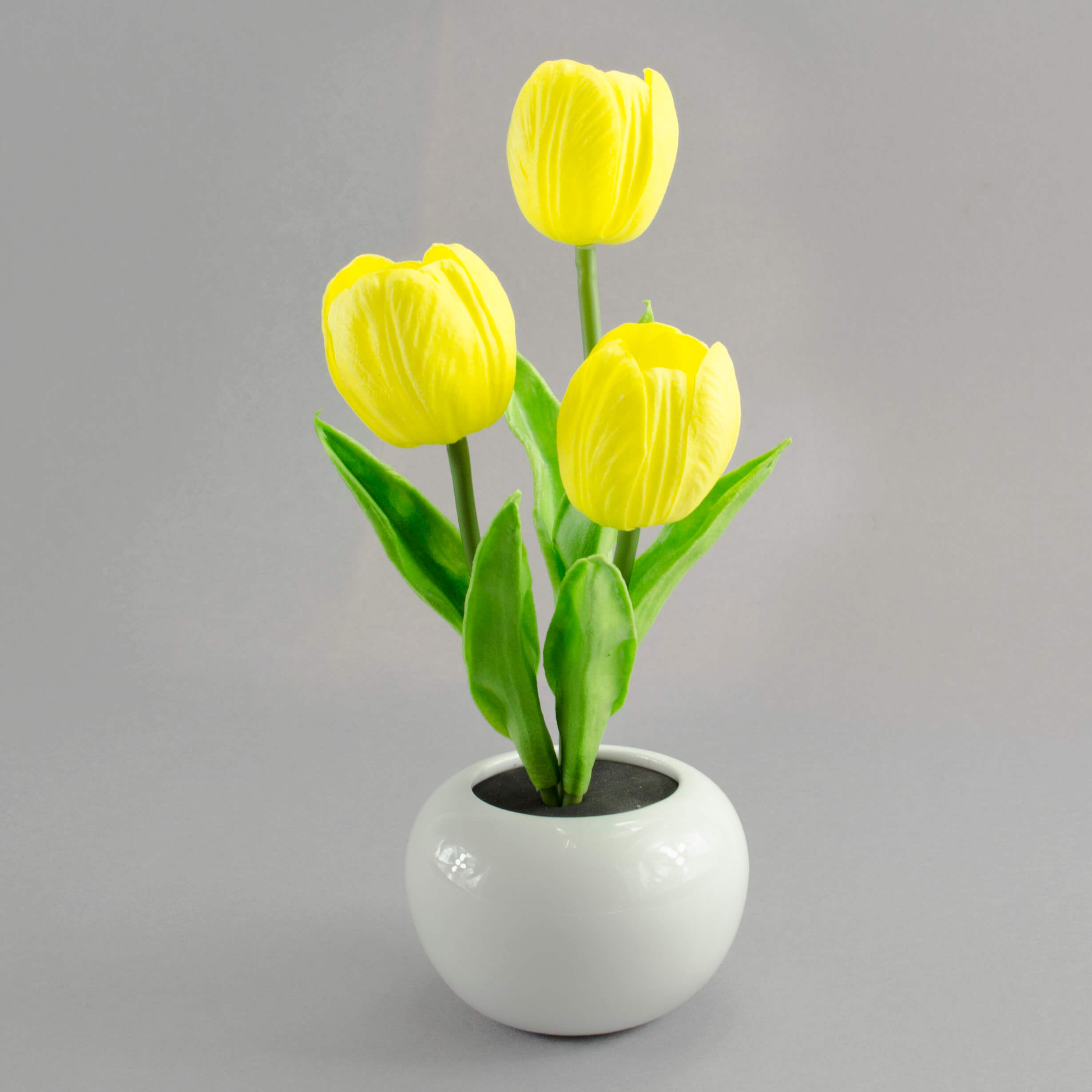 X4-LIFE LED Tulpen im Blumentopf, Deko Blumen inklusive Batterie - gelb