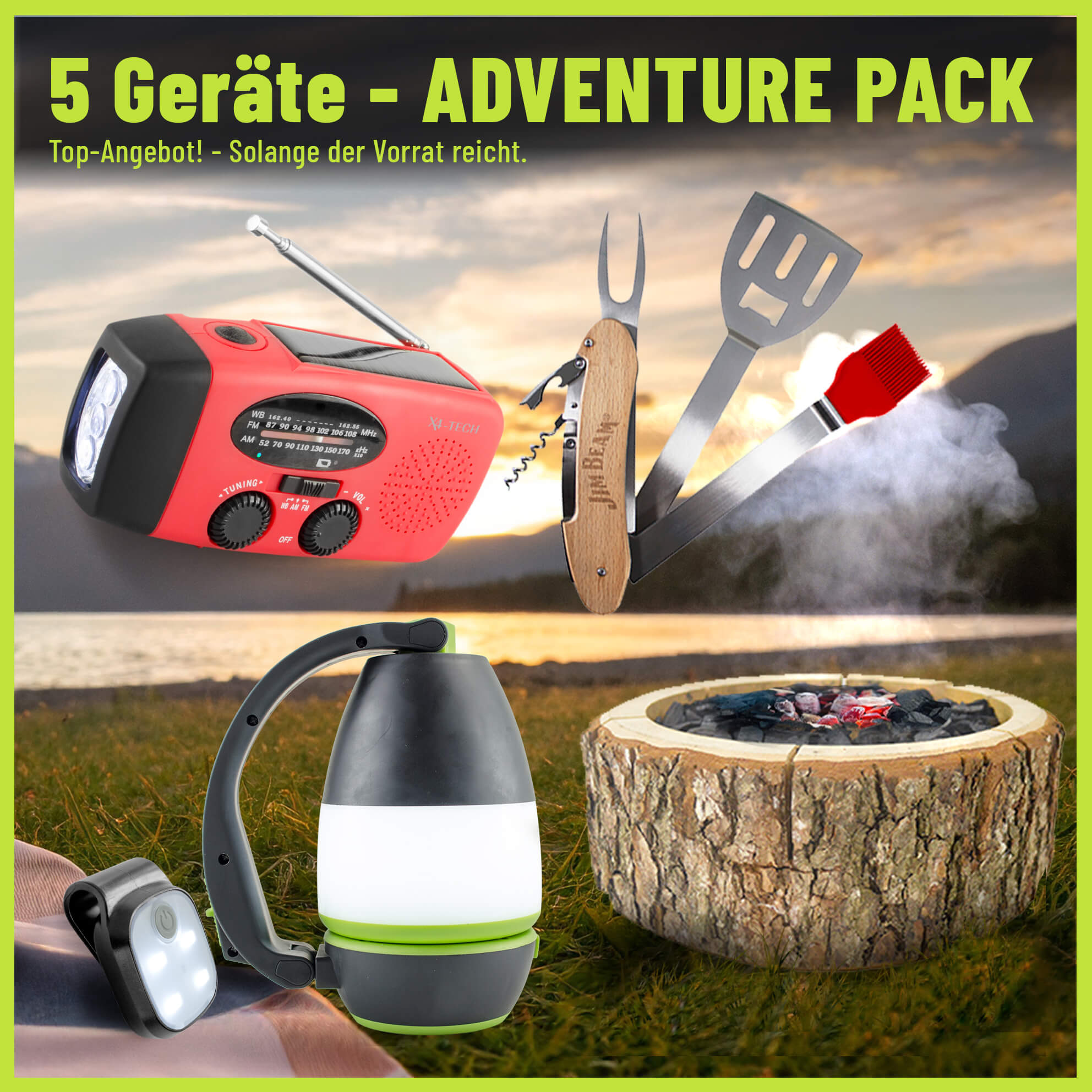 5-Geräte Adventure Pack - Starter-Set für Autoausfahrten ins Grüne