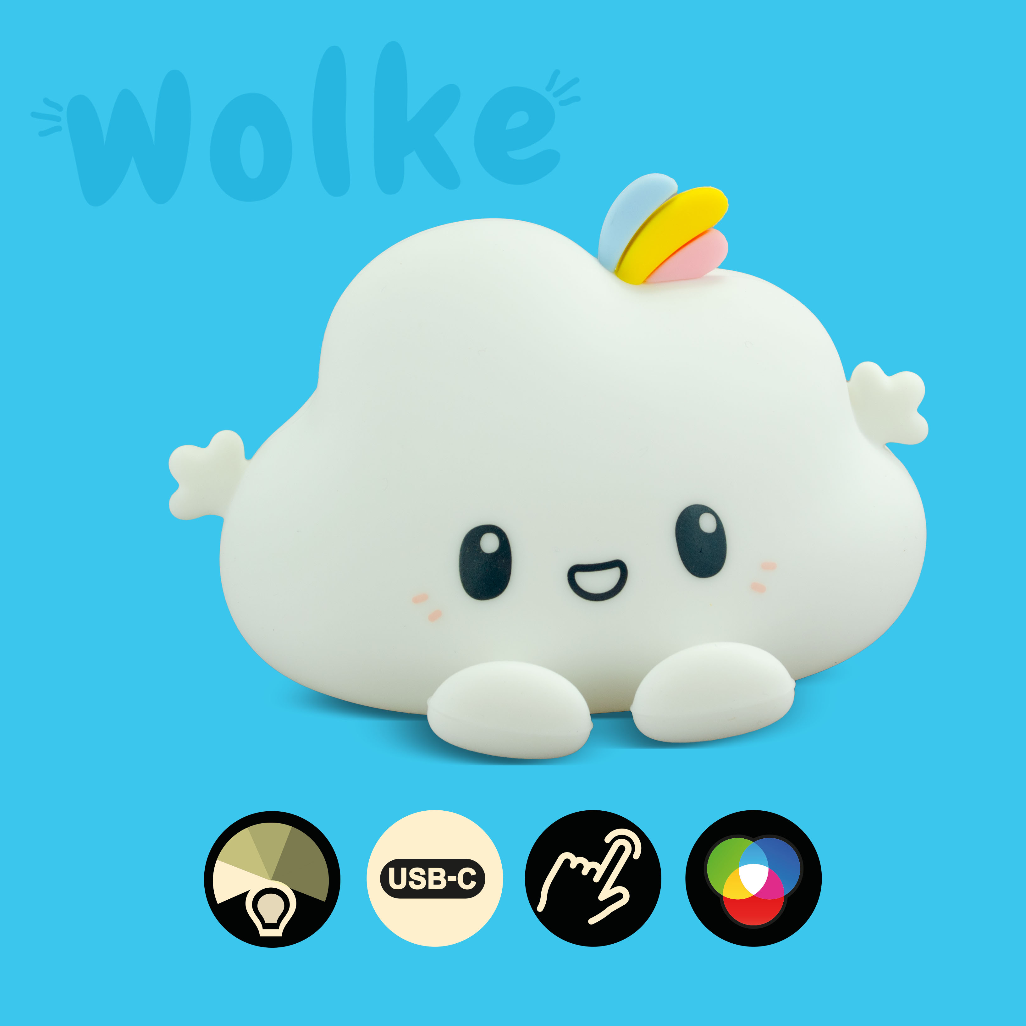 X4-LIFE LED Nachtlicht Wolke