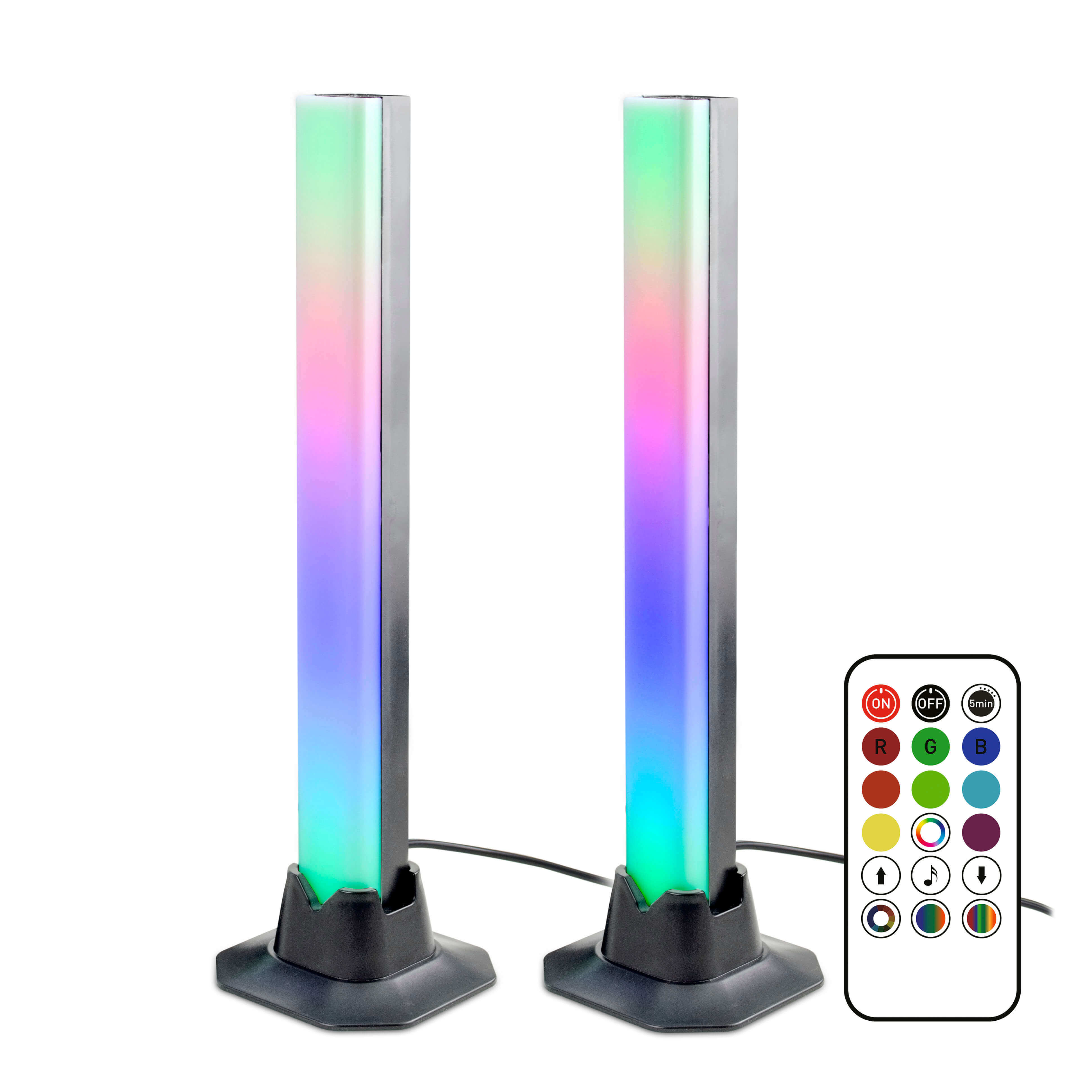 RGB Ambiente-Lichtleisten mit Fernbedienung 2er Set