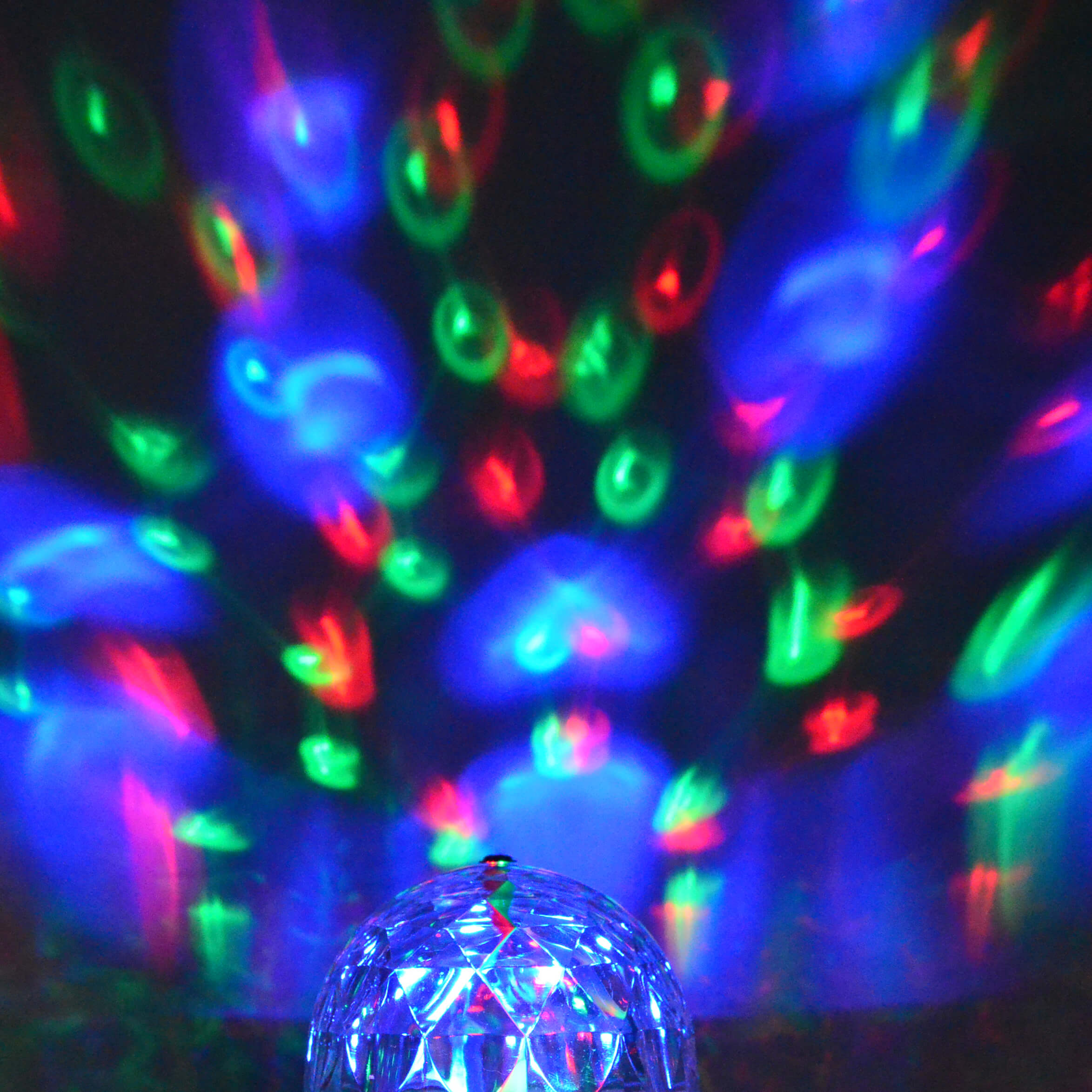 X4-LIFE LED Partyleuchte RGB rotierend, Lichteffekt, 3 Watt, 10.5 cm