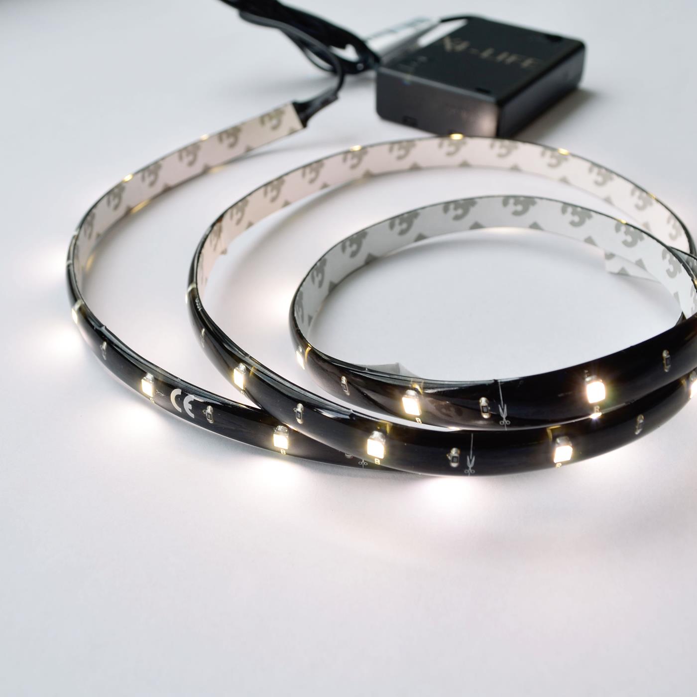 X4-LIFE LED Strip 1 m warm-weiss 1.5W/ AA / kürzbar / 30 LEDs / selbstklebend