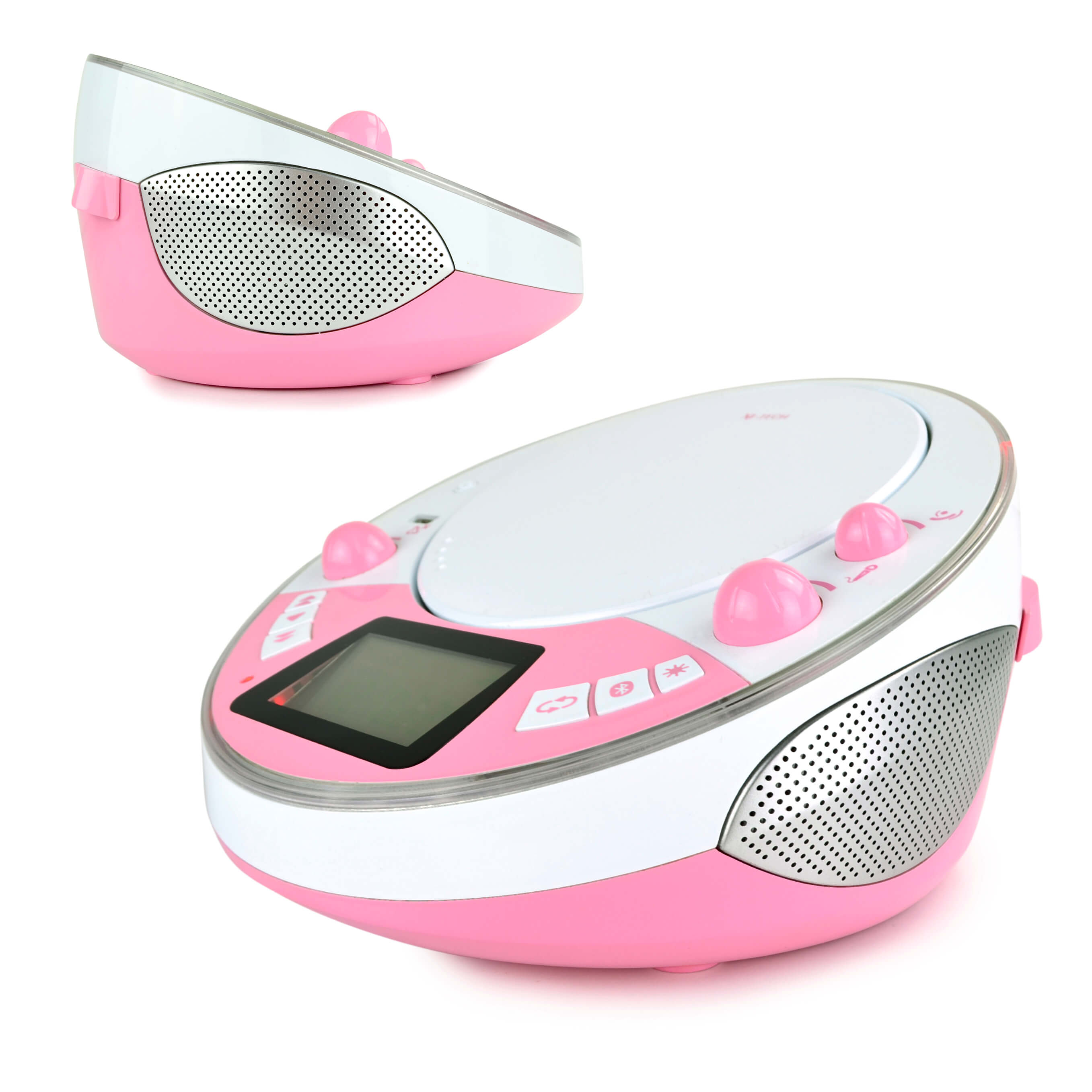 X4-TECH Jam Box Kinder Bluetooth, CD, USB-Player 2 Mikrofone Aufkleber Buchstaben Sticker Rosa X4-TECH Jam Box Kinder Bluetooth, CD, USB-Player 2 Mikrofone Aufkleber Buchstaben Sticker Rosa