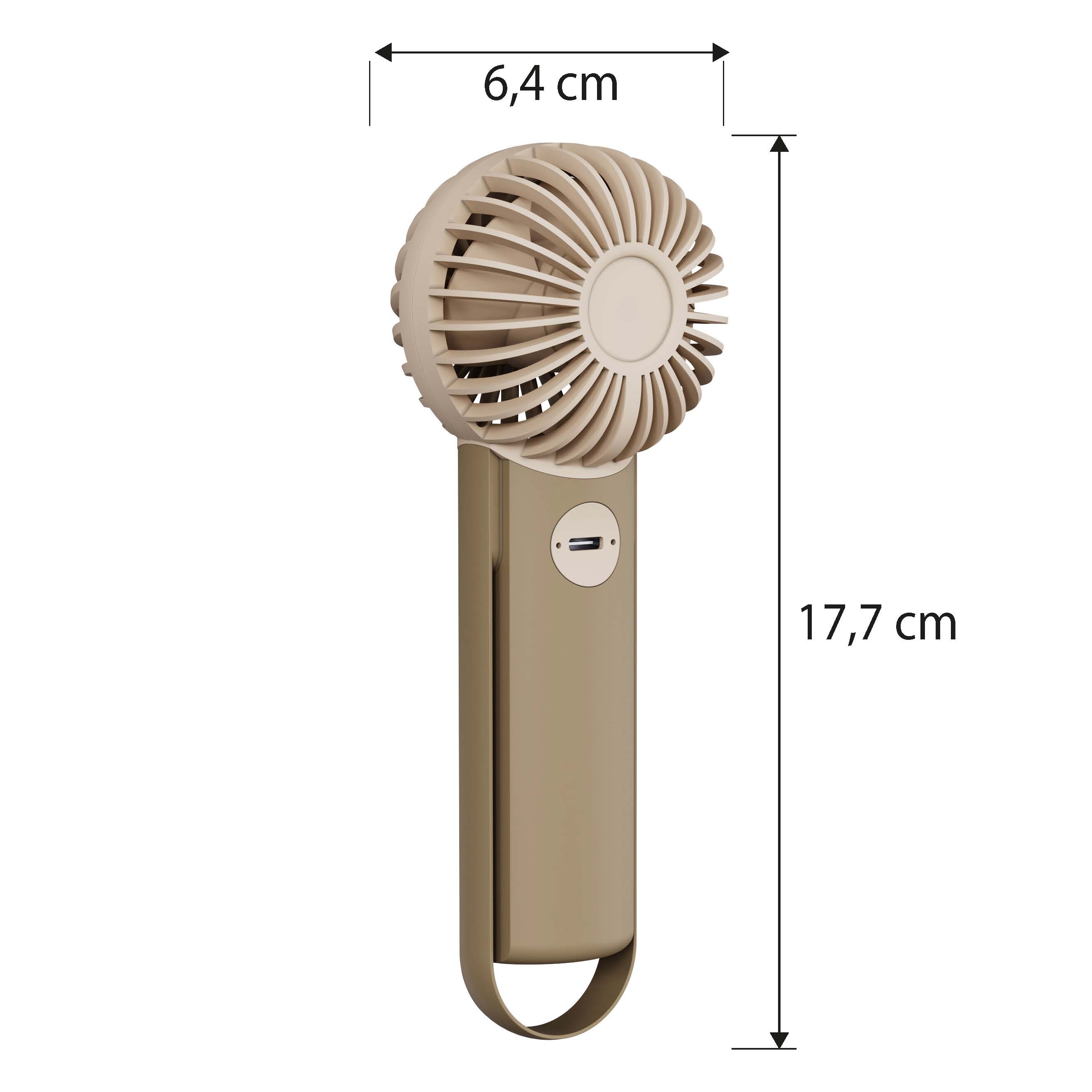 X4-LIFE Mini Handventilator - hellbraun
