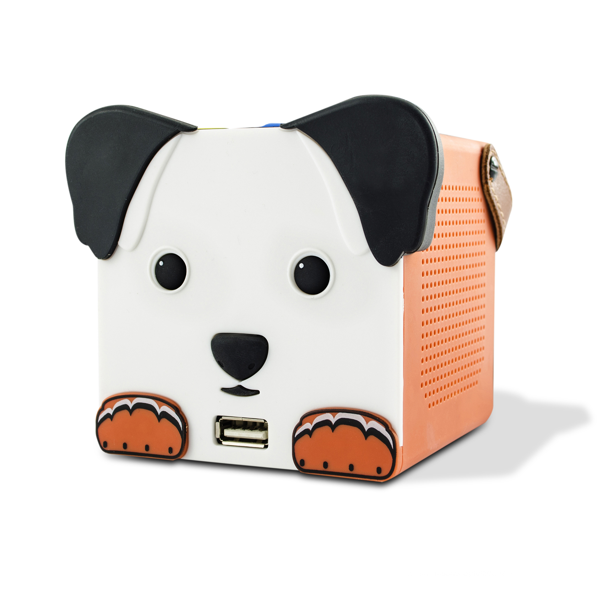 X4-TECH DogBox Bluetooth Lautsprecher, Musikwiedergabe SD-Karte, USB Stick, spielerisch bedienen, Kinder-Player