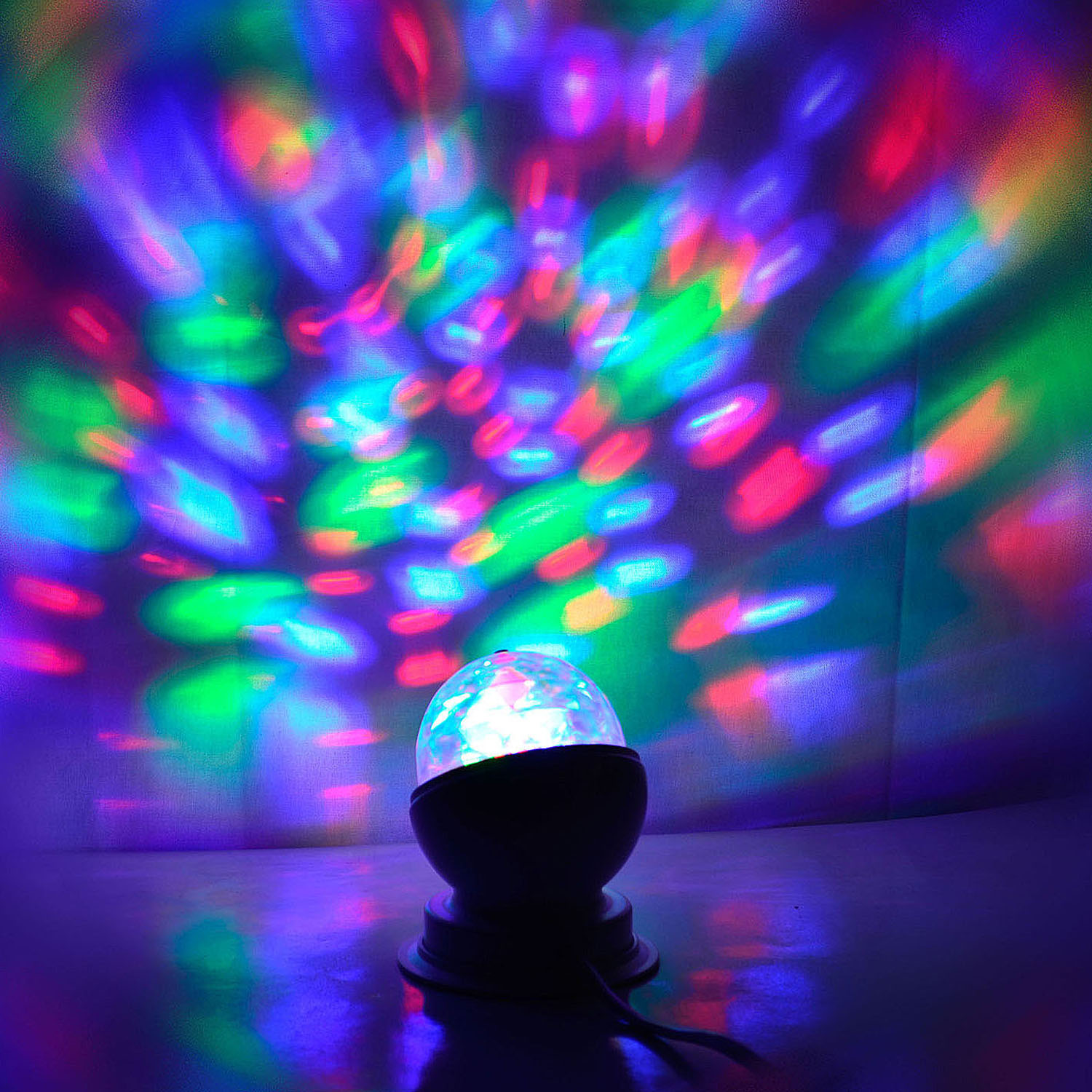 X4-LIFE LED Partyleuchte RGB rotierend, Lichteffekt, 3 Watt, 10.5 cm