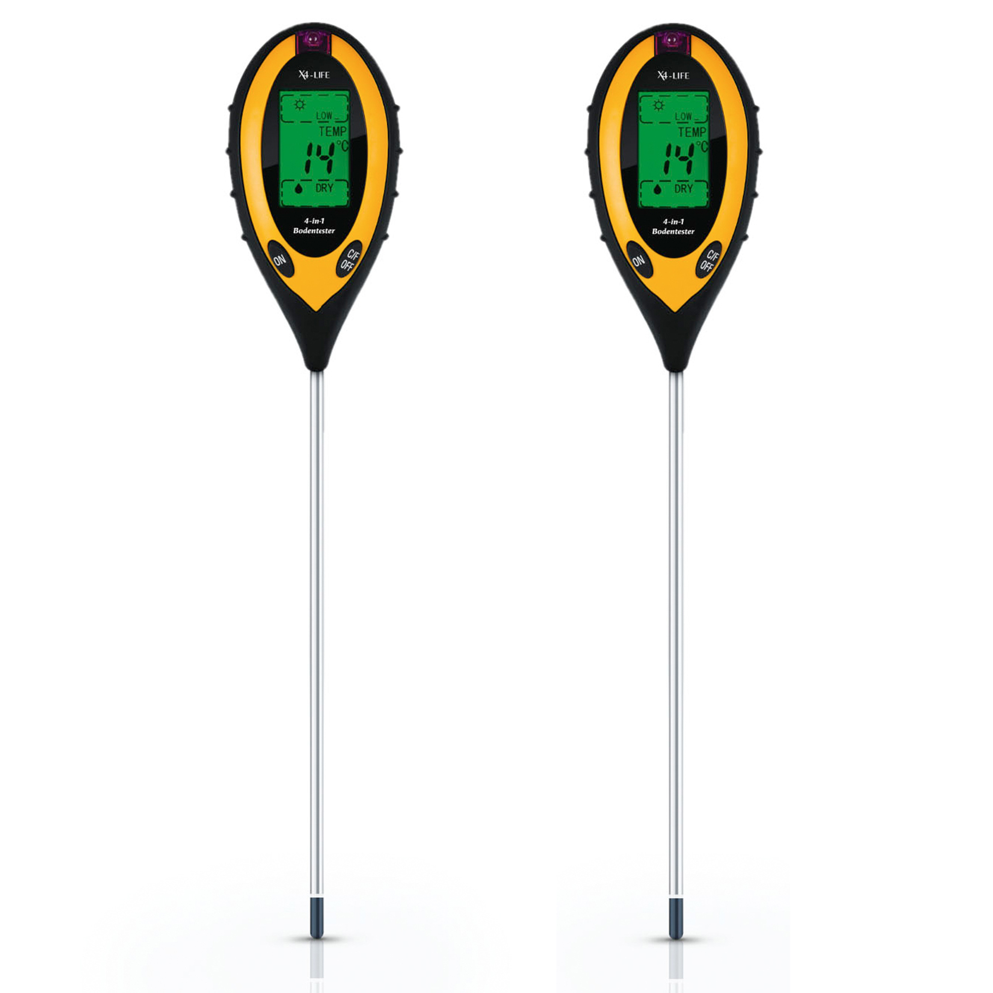 2er-Set X4-LIFE Bodentester für pH-Wert, Temperatur, Feuchtigkeit und Licht