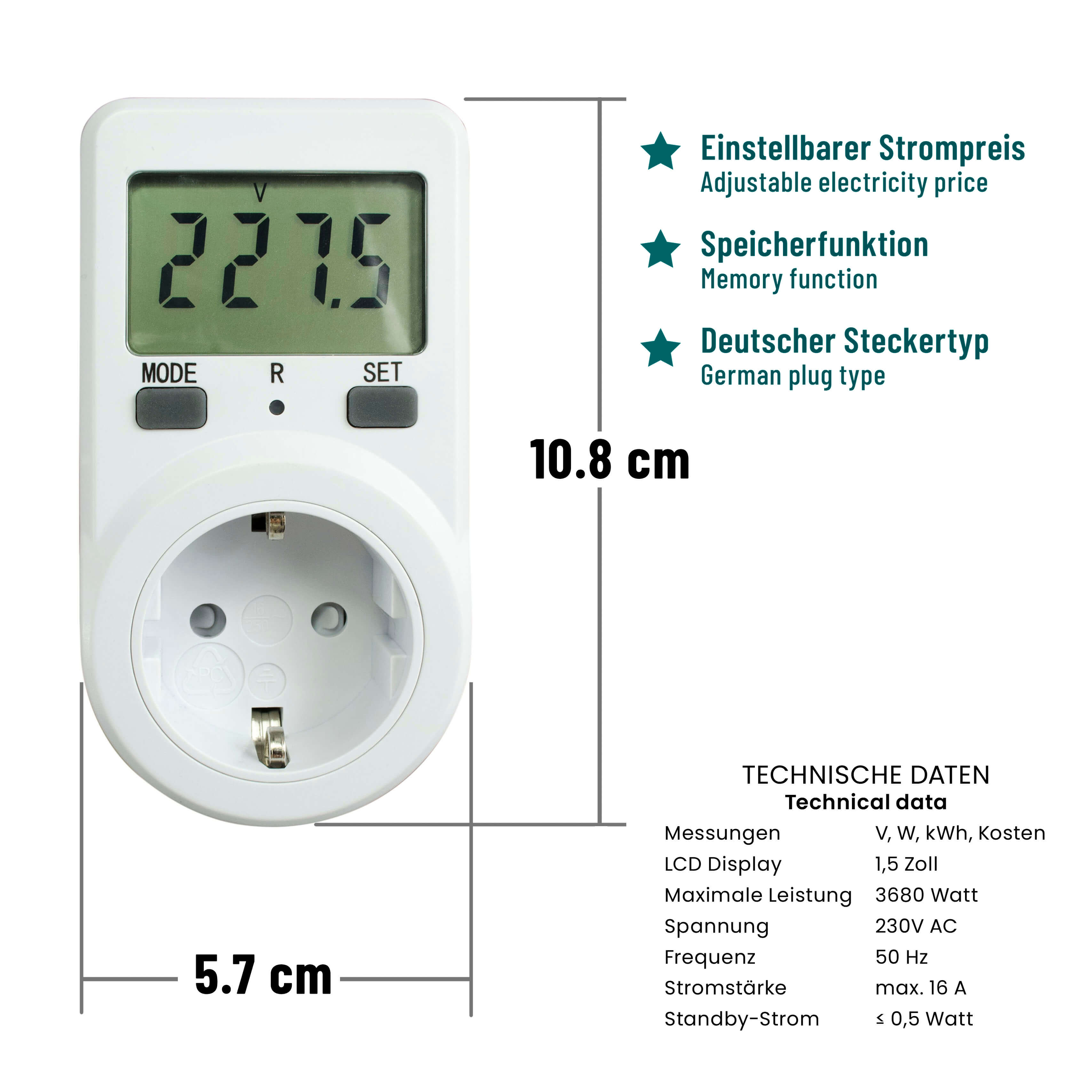 X4-LIFE Energie Track Stromkostenmessgerät