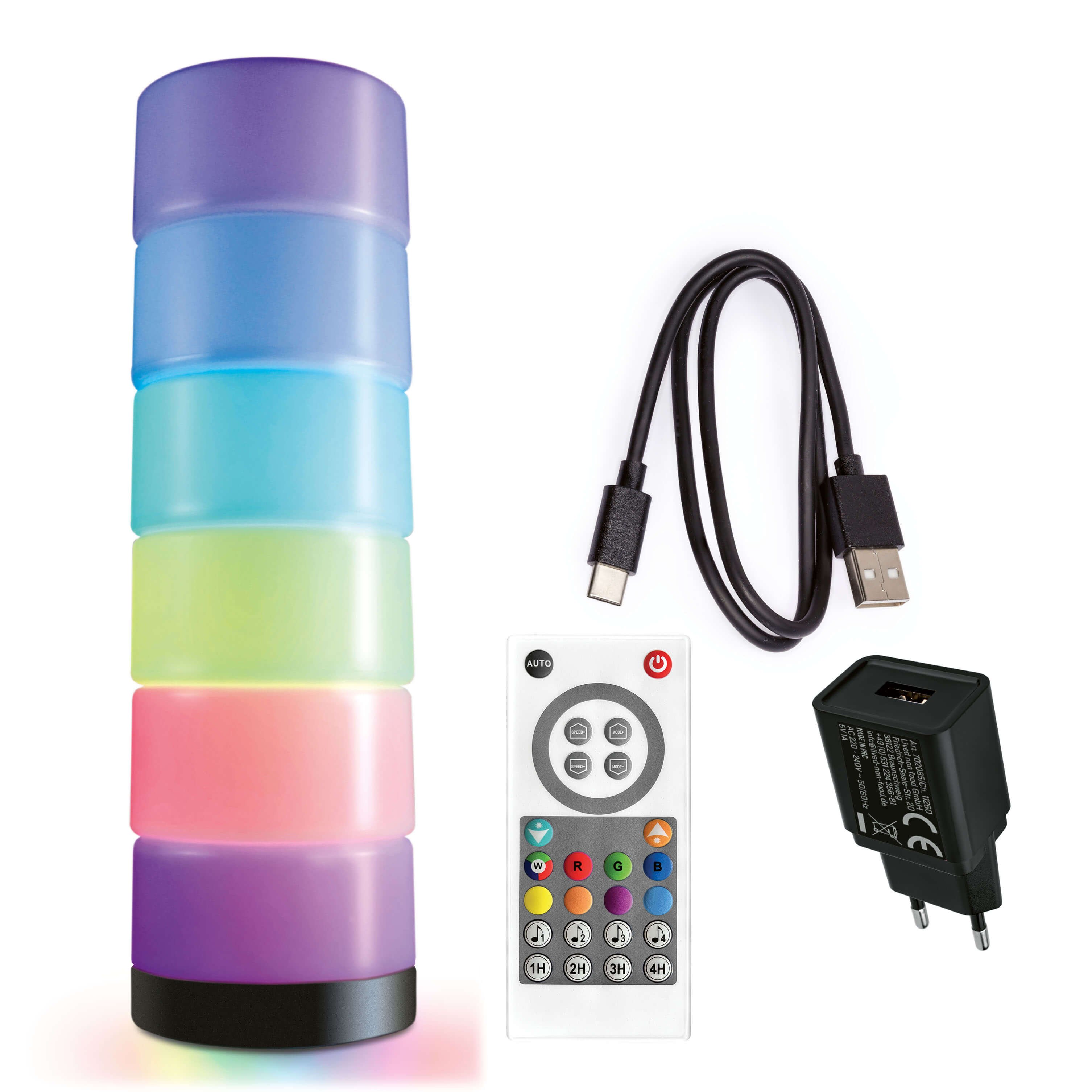 X4-LIFE RGBIC LED-Dekoleuchte aus 6 magnetischen Elementen