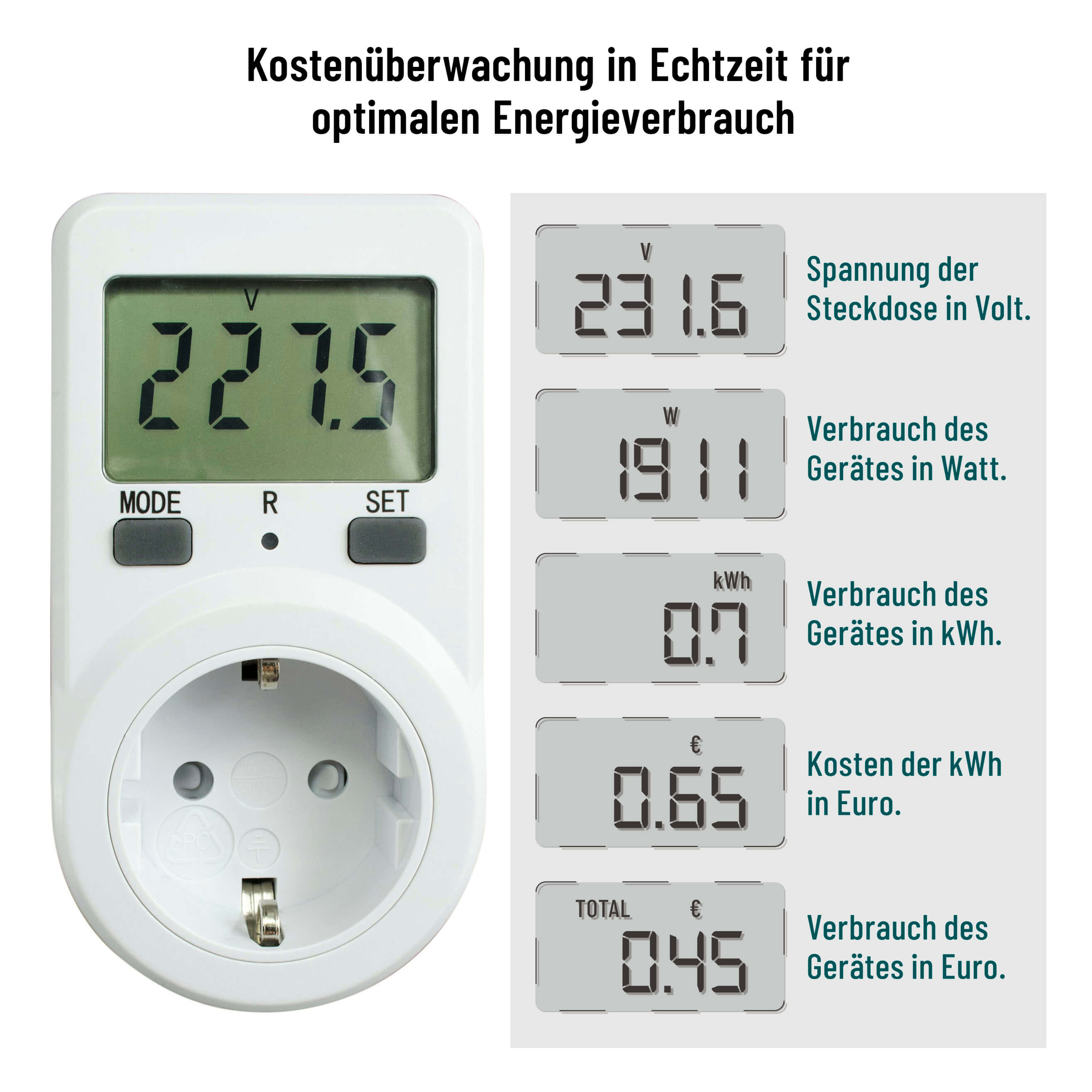 X4-LIFE Energie Track Stromkostenmessgerät